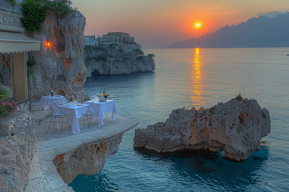 A Cliffside Champagne Bar