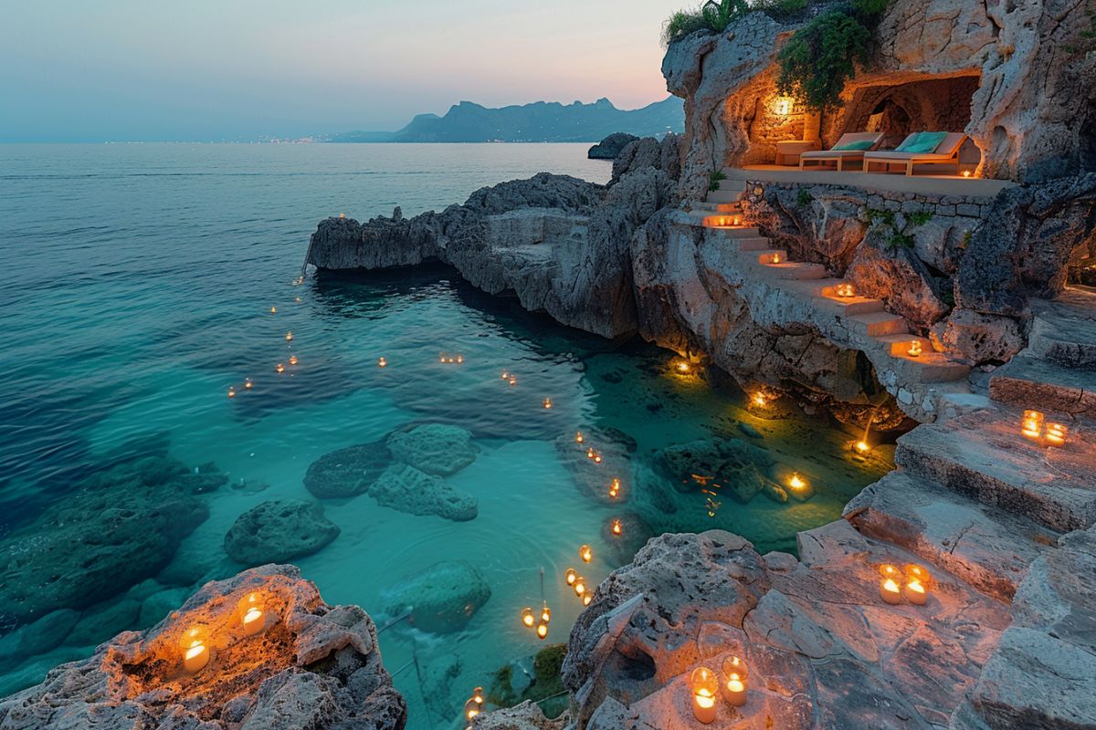 Cave Overlooking the Adriatic Sea